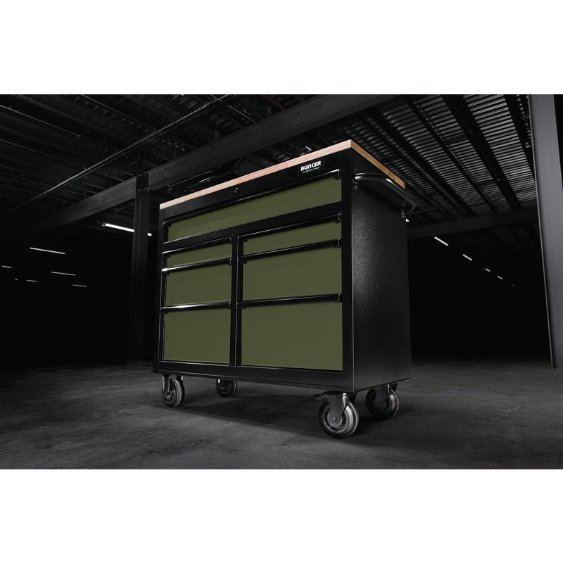 DRAPER | BUNKER® 7 Drawer Workbench Roller Tool Cabinet, 41", Green