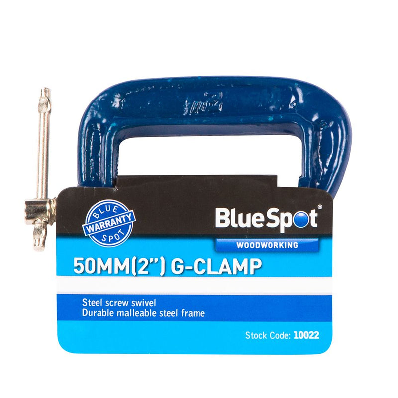 BLUE SPOT TOOLS 50MM (2") FINE THREAD G-CLAMP