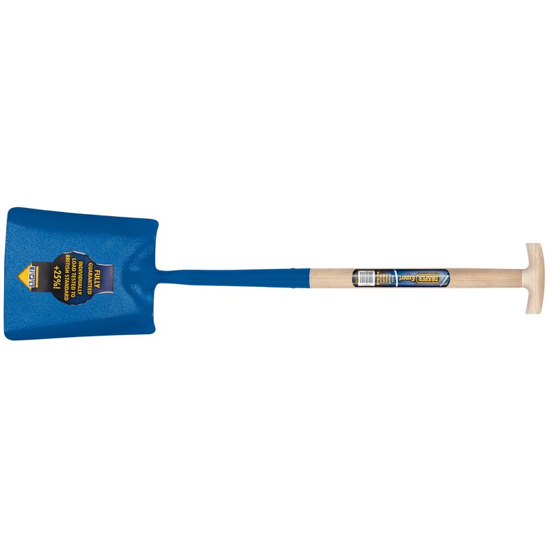 DRAPER Expert Contractors Square Mouth Shovel with Ash Shaft and T-Handle