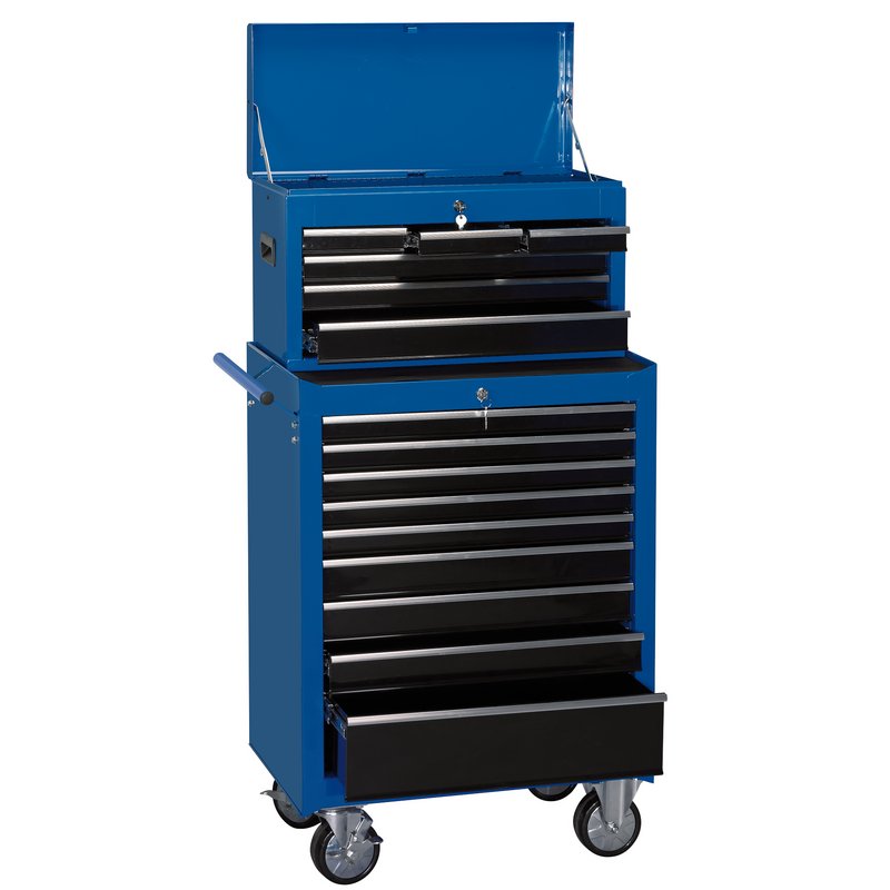 DRAPER Combination Roller Cabinet and Tool Chest, 15 Drawer, 26", 680 x 458 x 1322mm