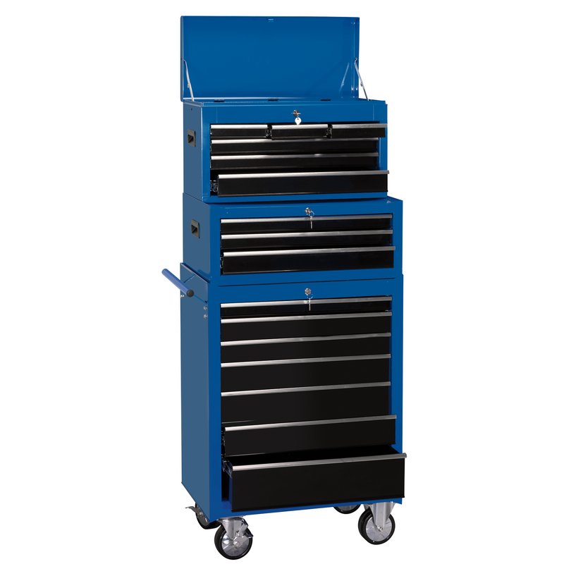 DRAPER Combination Roller Cabinet and Tool Chest, 16 Drawer, 26"