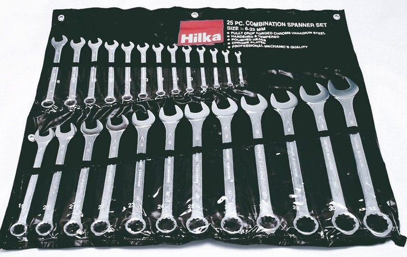 HILKA 25 pce Combination Spanner Set in Pouch Metric