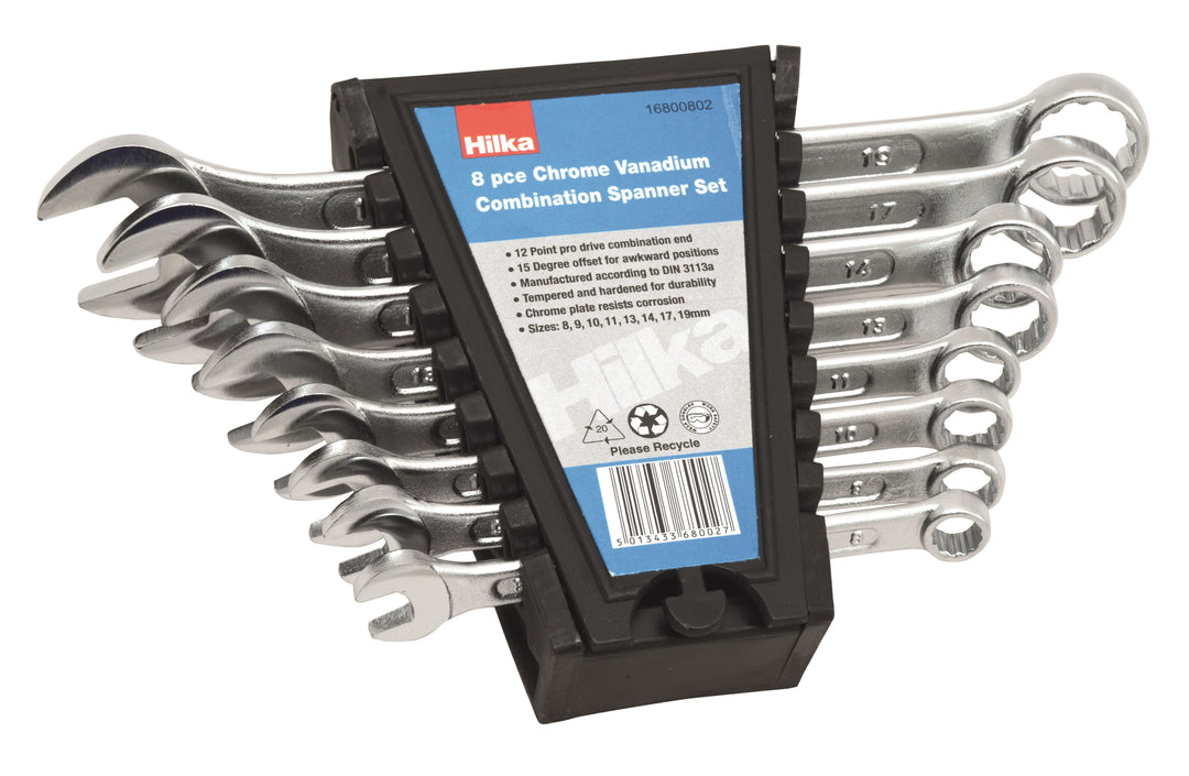 HILKA 8 pce Combination Spanner Metric