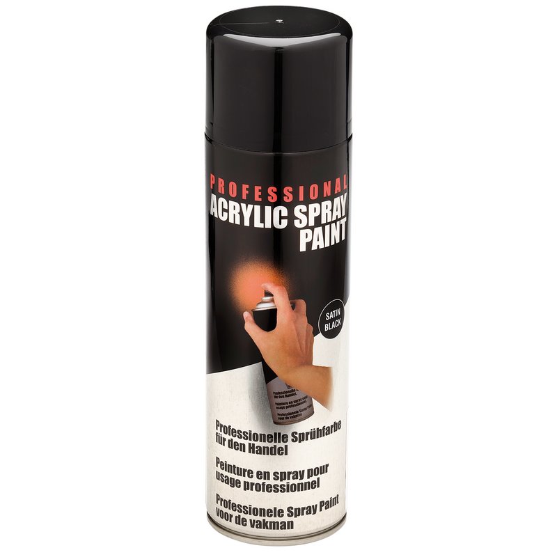 DRAPER Satin Spray Paint, 400ml, Black