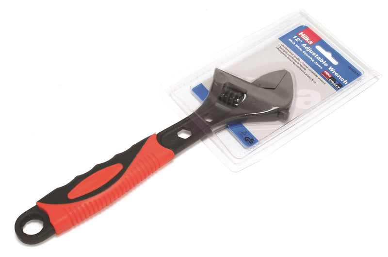 HILKA 12" (300mm) Wide Jaw (40mm) Soft Grip Adjustable Wrench