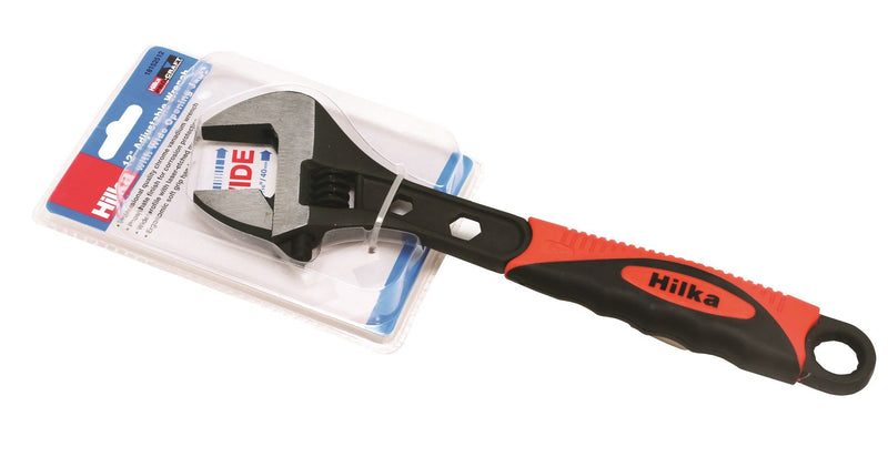 HILKA 12" (300mm) Wide Jaw (40mm) Soft Grip Adjustable Wrench