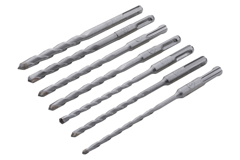 BLUE SPOT TOOLS 7 PCE 160MM SDS PLUS DRILL BIT SET (5-12MM)