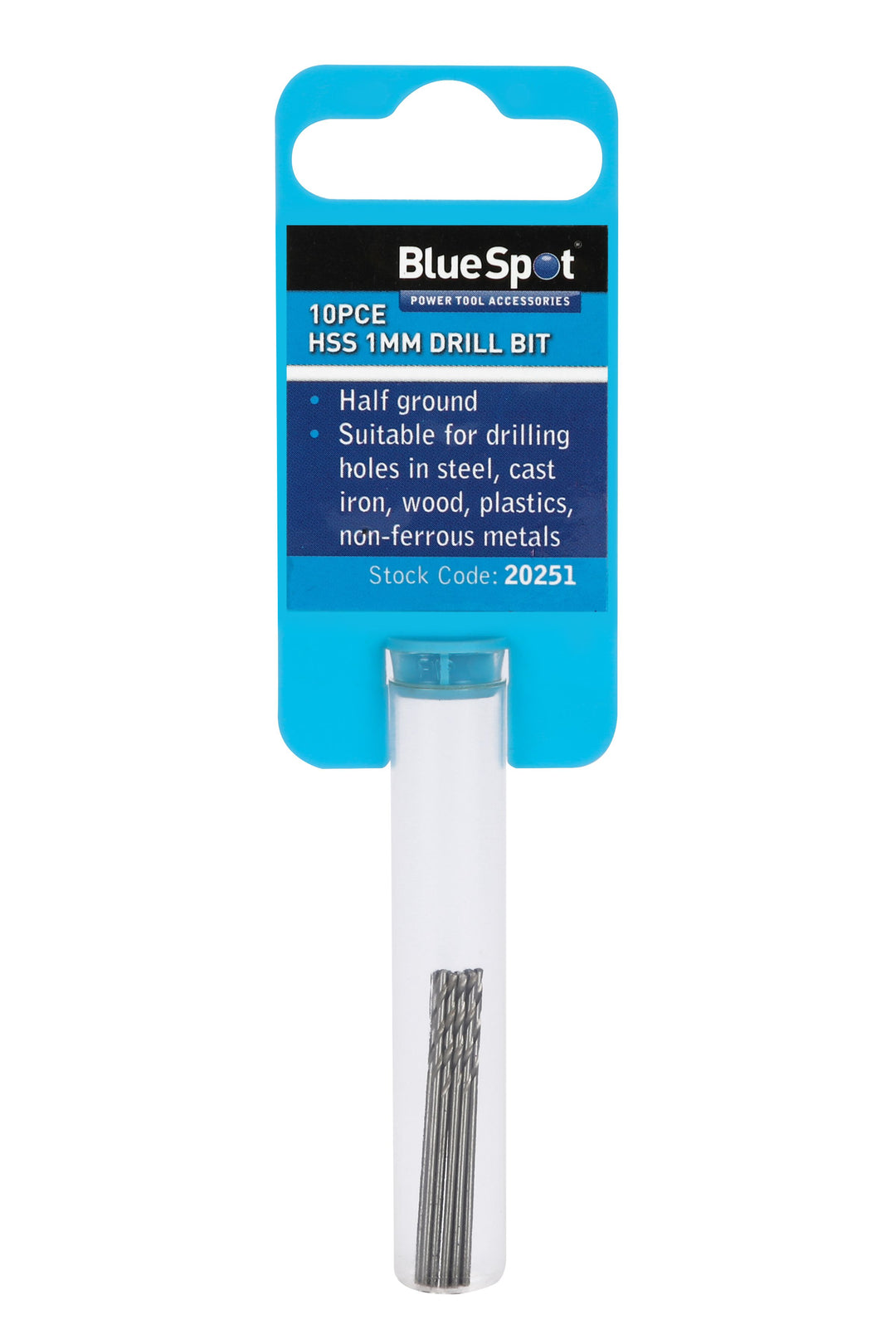 BLUE SPOT TOOLS 10 PCE 1MM HSS DRILL SET