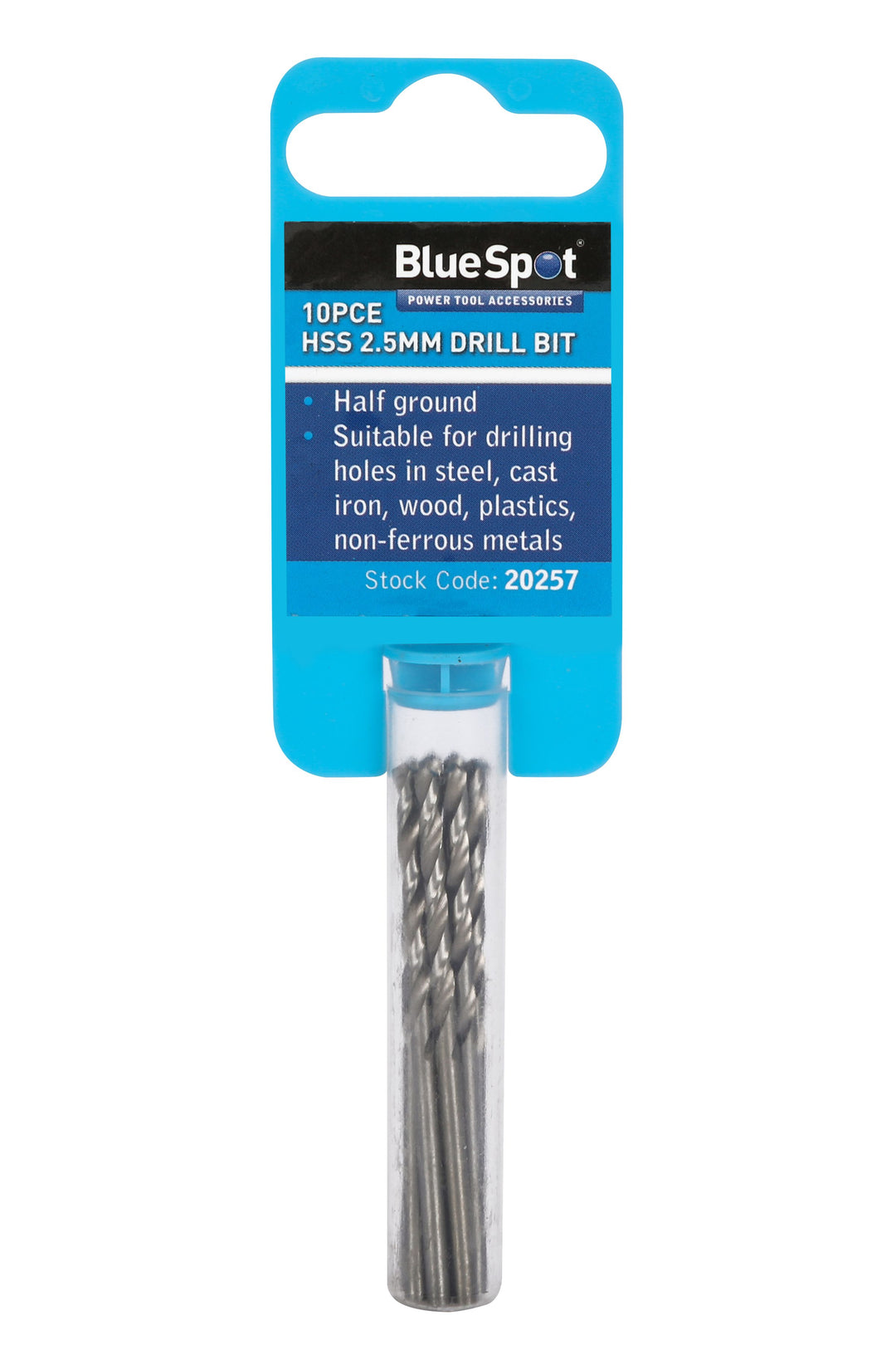 BLUE SPOT TOOLS 10 PCE 2.5MM HSS DRILL SET