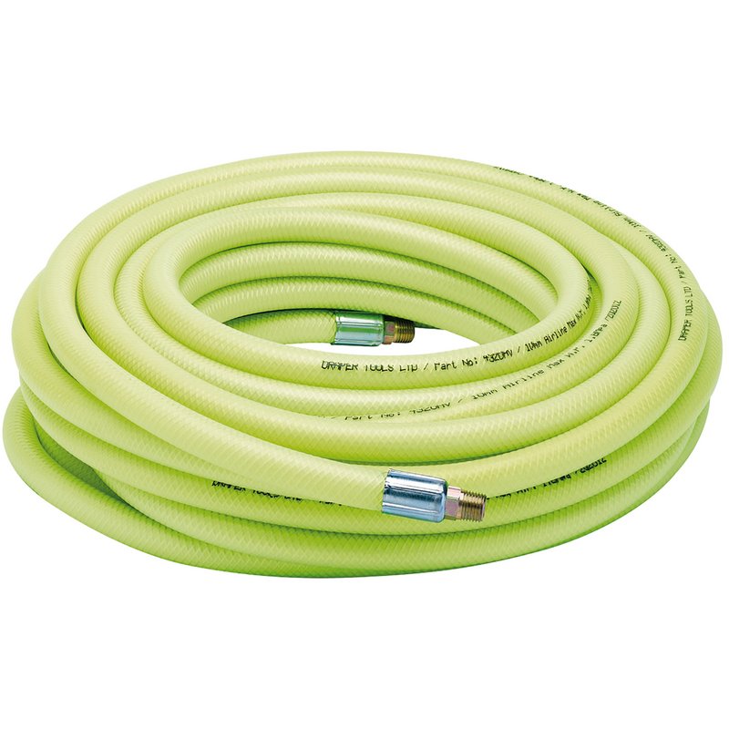 DRAPER High-Vis Air Line Hose, 15.2m, 10mm Bore, 1/4" BSP