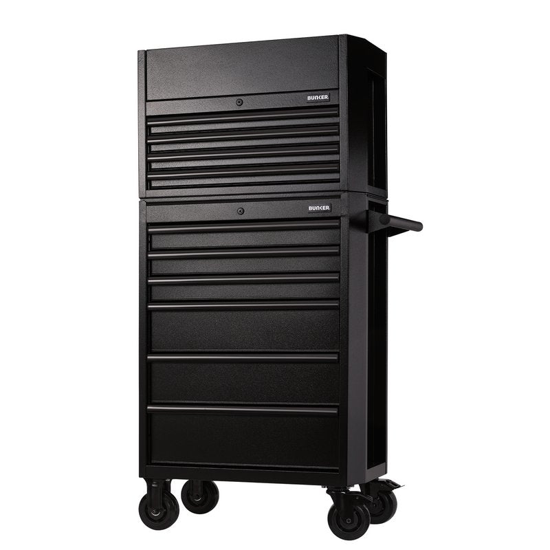 DRAPER | BUNKER® 10 Drawer Combined Roller Cabinet and Tool Chest, 26", Black