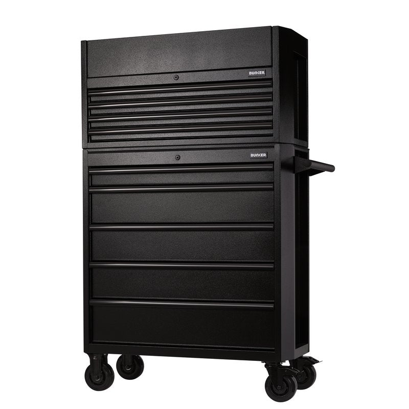 DRAPER | BUNKER® 9 Drawer Combined Roller Cabinet and Tool Chest, 36", Black