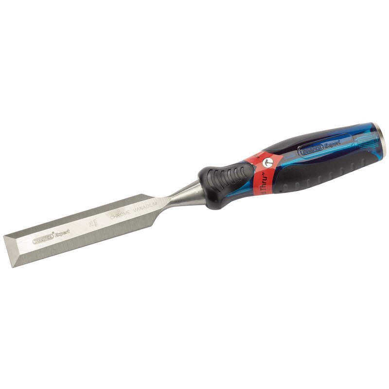 DRAPER Soft Grip 'Pound Thru' Bevel Edge Wood Chisel, 25 x 140mm