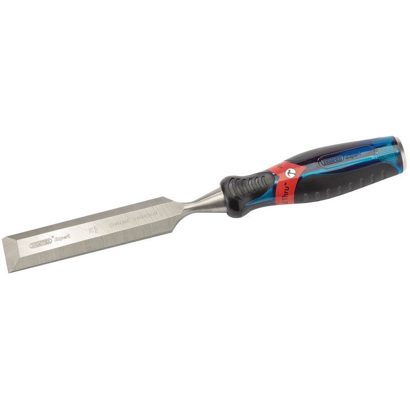 DRAPER Soft Grip 'Pound Thru' Bevel Edge Wood Chisel, 28 x 140mm