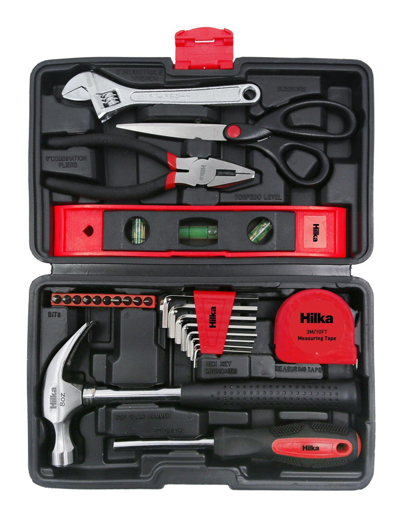 25 pce Tool Kit inc Level & Scissors - Premium Hand Tools from HILKA - Just £22.95! Shop now at Bargain LAB