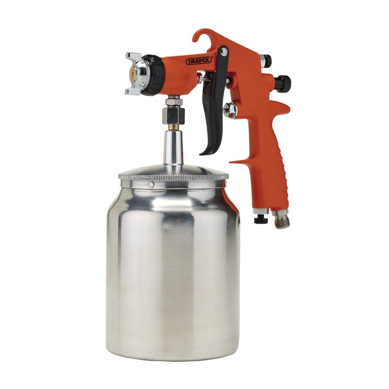 DRAPER Suction Air Paint Spray Gun, 1L, 1.8mm