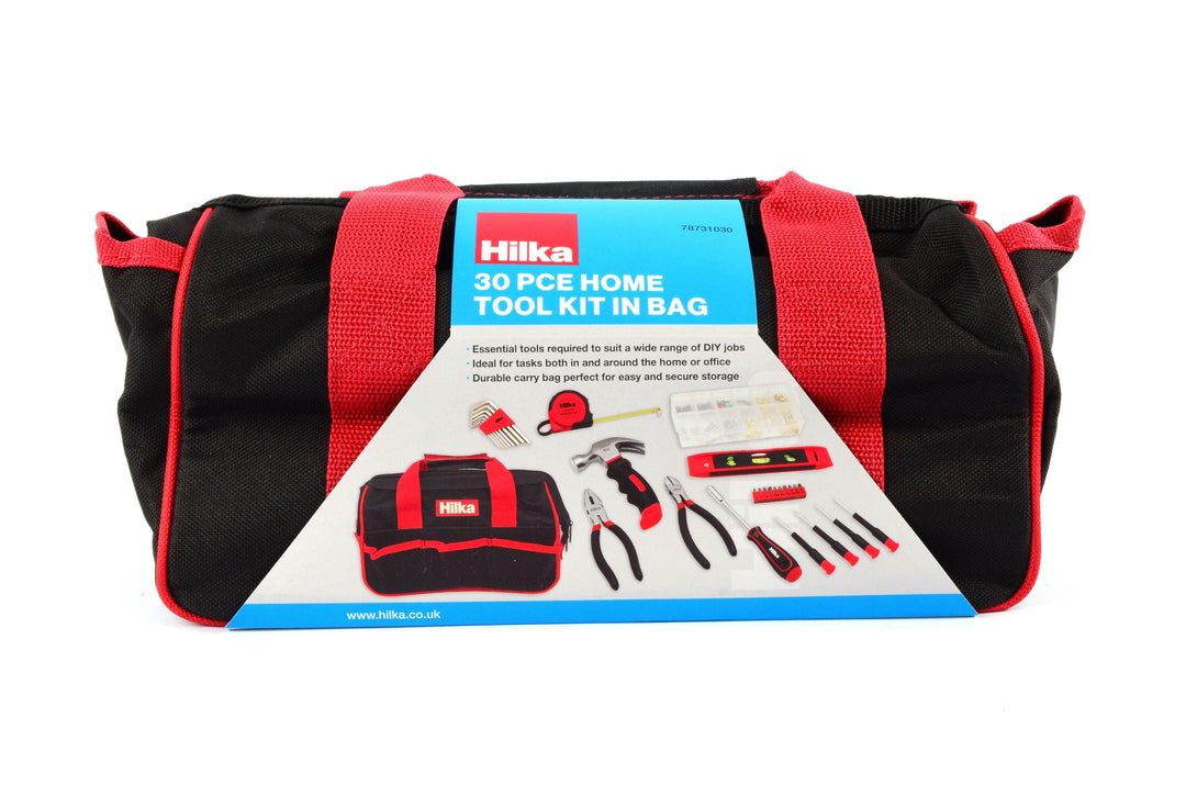 30 pce Home Tool Kit in Bag - Premium Hand Tools from HILKA - Just £29.99! Shop now at Bargain LAB