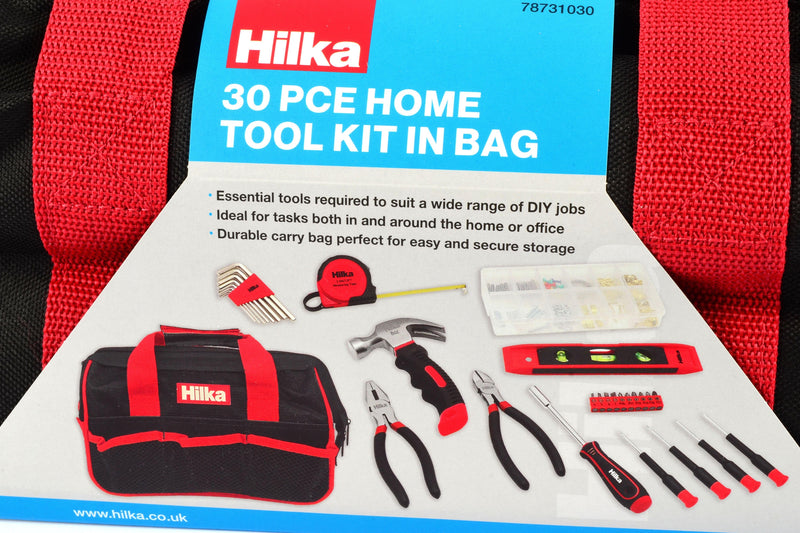 30 pce Home Tool Kit in Bag - Premium Hand Tools from HILKA - Just £29.99! Shop now at Bargain LAB