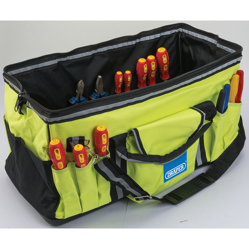 DRAPER Hi-Vis Tool Bag, 600mm