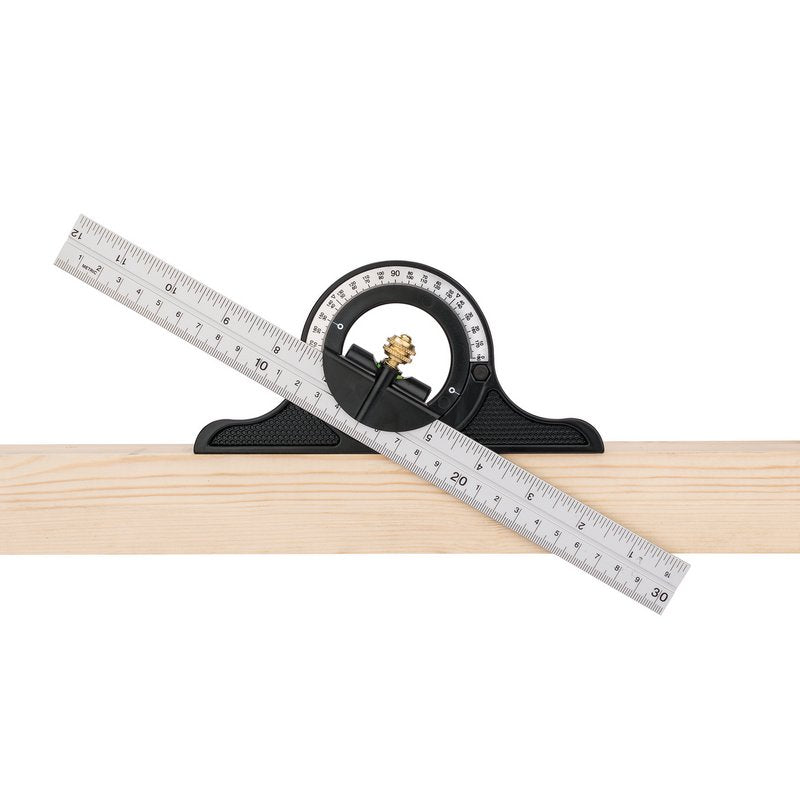 DRAPER Combination Square with Centre Head and Protractor, 300mm