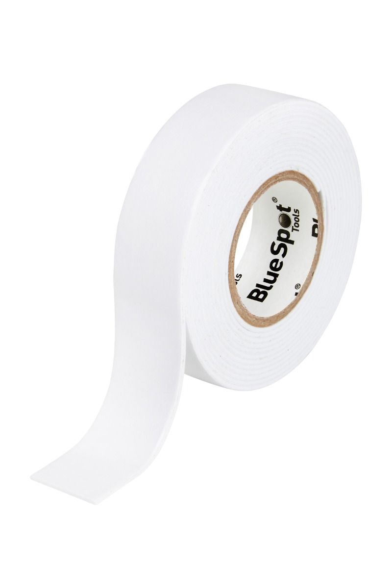 BLUE SPOT TOOLS 19MM X 2M WHITE DOUBLE SIDED FOAM MOUNTING TAPE