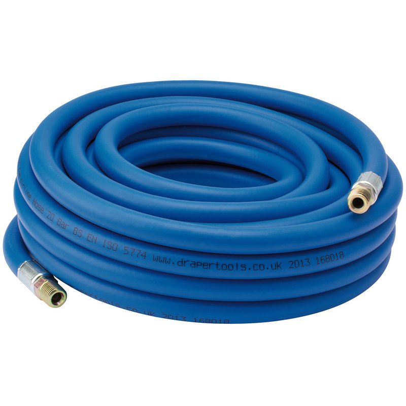 DRAPER Air Line Hose, 10m, 1/4"/6mm Bore, 1/4" BSP