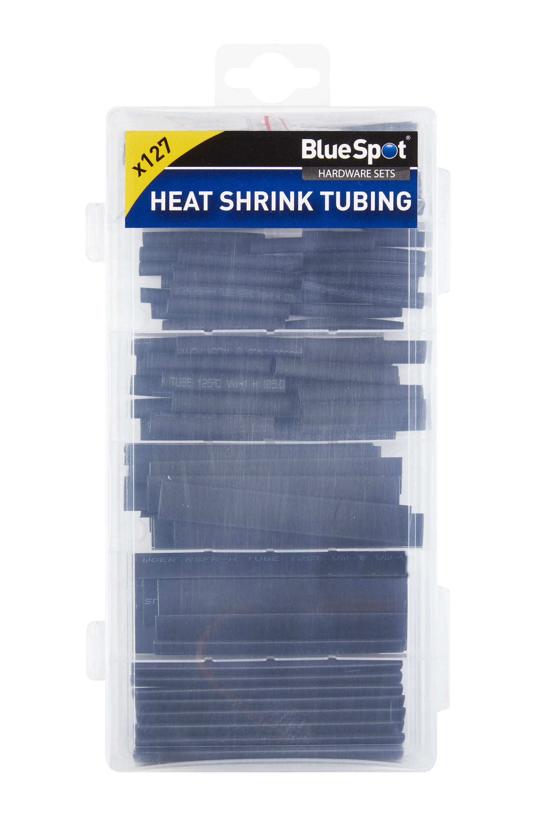 BLUE SPOT TOOLS 127 PCE ASSORTED BLACK HEAT SHRINK TUBING SET