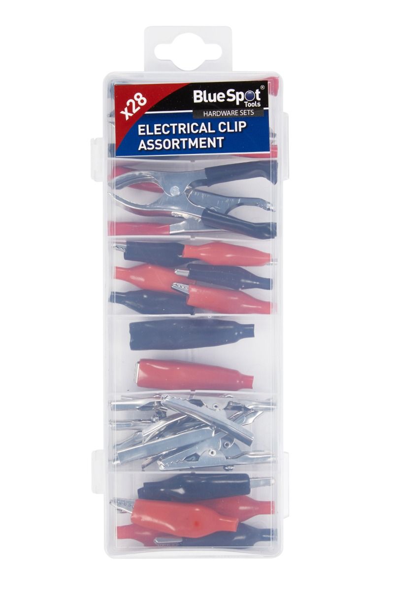 BLUE SPOT TOOLS 28 PCE ASSORTED ELECTRICAL CLIP SET