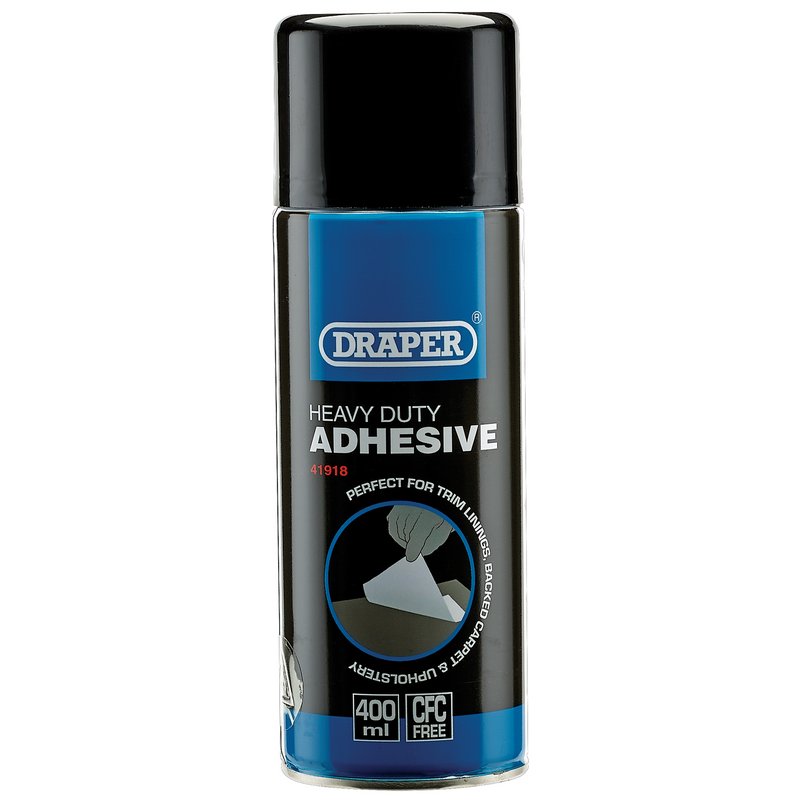 DRAPER Heavy Duty Spray Adhesive, 400ml