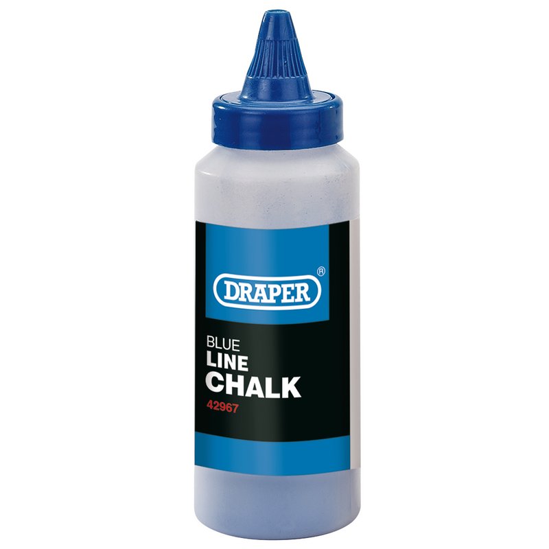 DRAPER Plastic Bottle of Blue Chalk for Chalk Line, 115g