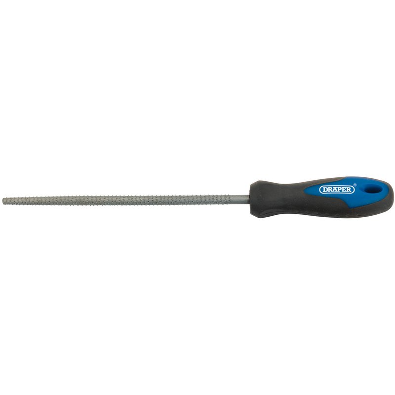 DRAPER Soft Grip Engineers Round Cabinet Rasp, 200mm