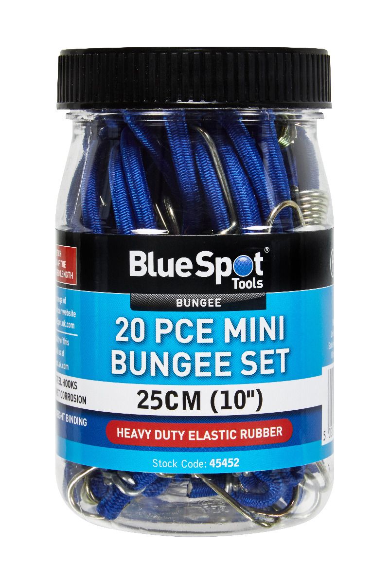 Blue Spot Tools 20 PCE Mini 25cm (10") Bungee Set