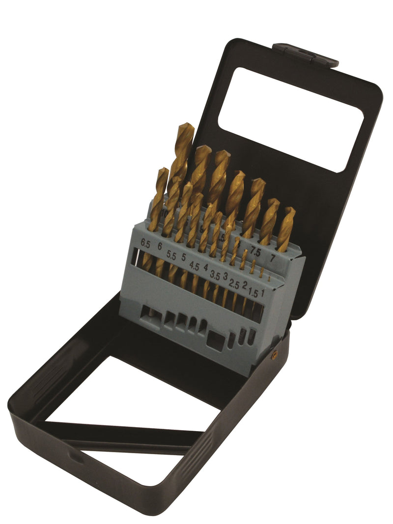 HILKA 19 pce HSS Drill Bit Set Titanium Coated