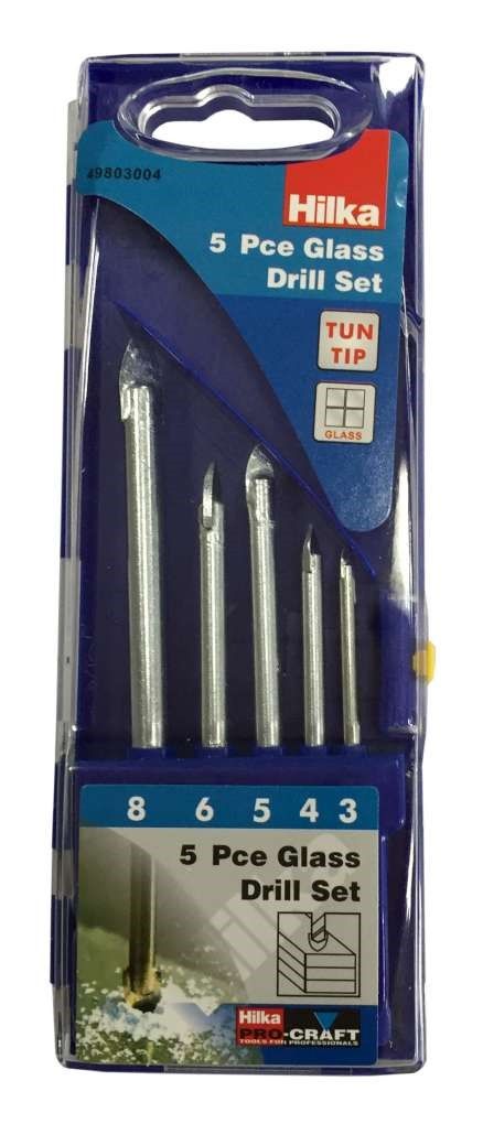 HILKA 5 pce Glass Drill Set Procraft