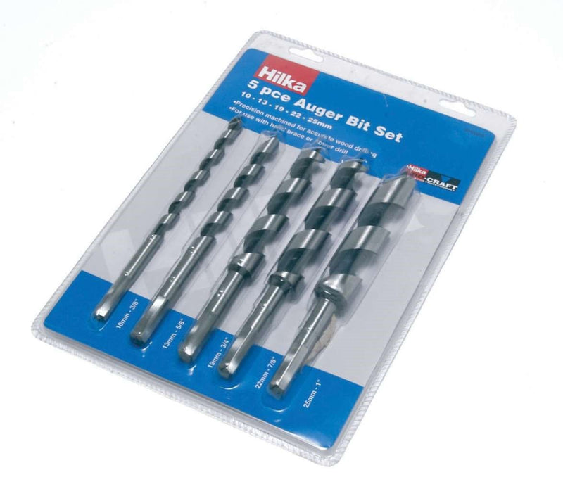 HILKA 5 pce Auger Bit Set