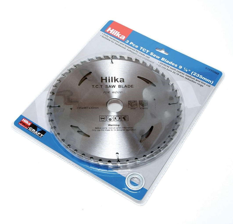 HILKA 3 pce 9 1/4" (235mm) TCT Saw Blades