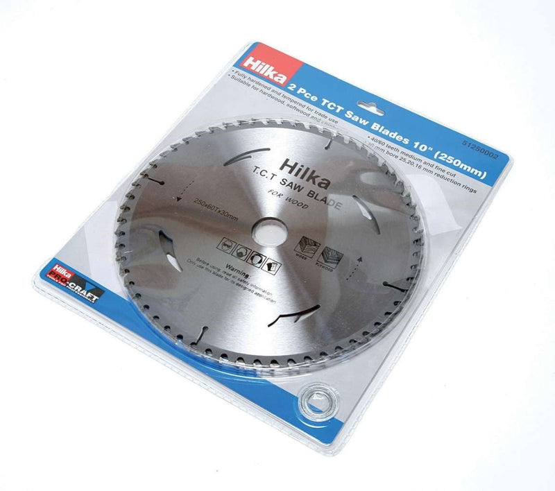 HILKA 2 pce 10" (250mm) TCT Saw Blades