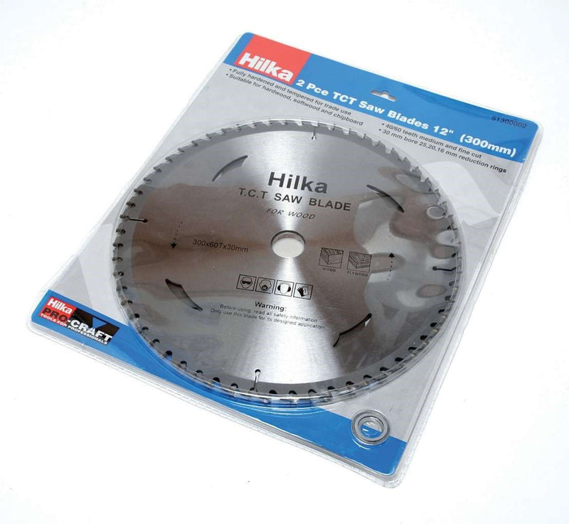 HILKA 2 pce 12" (300mm) TCT Saw Blades