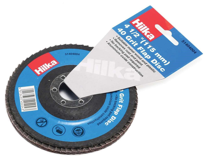 HILKA 4 1/2" (115mm) 40 Grit Flap Disc