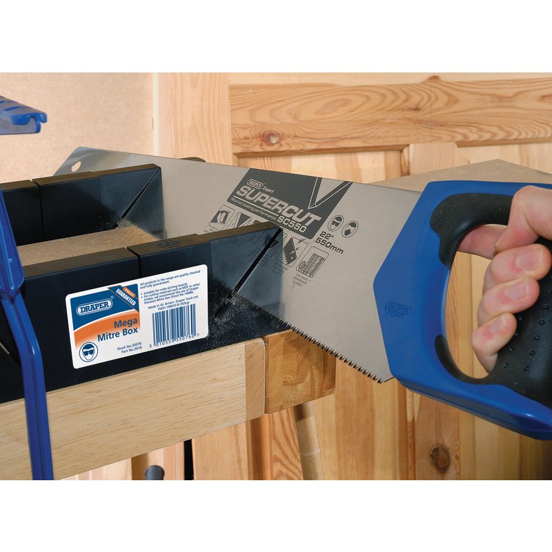 DRAPER Mega Mitre Box , 45°, 60° & 90°, 325 x 180 x 60mm