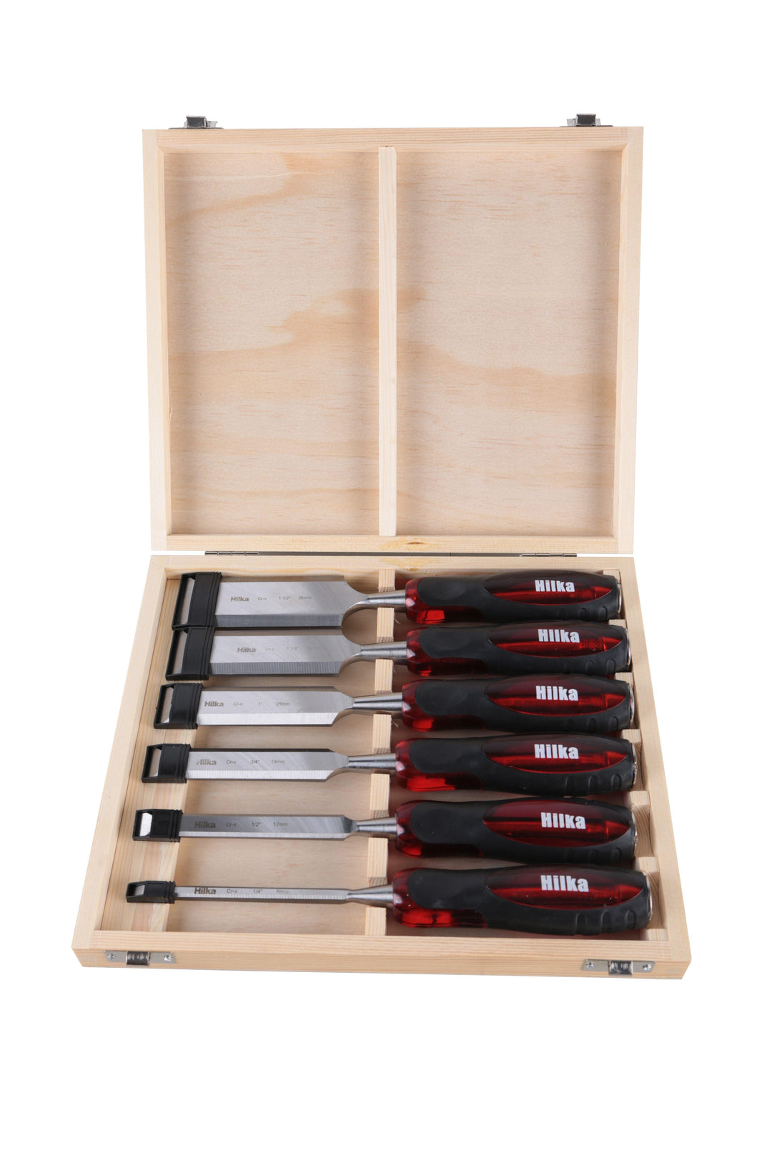 6 pce Wood Chisel Set Clear Grip - Bargain LAB