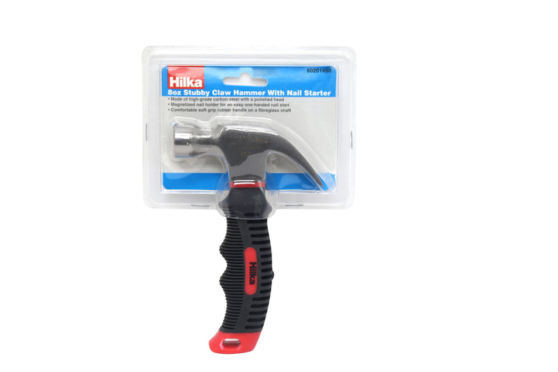 HILKA 8oz Stubby Claw Hammer