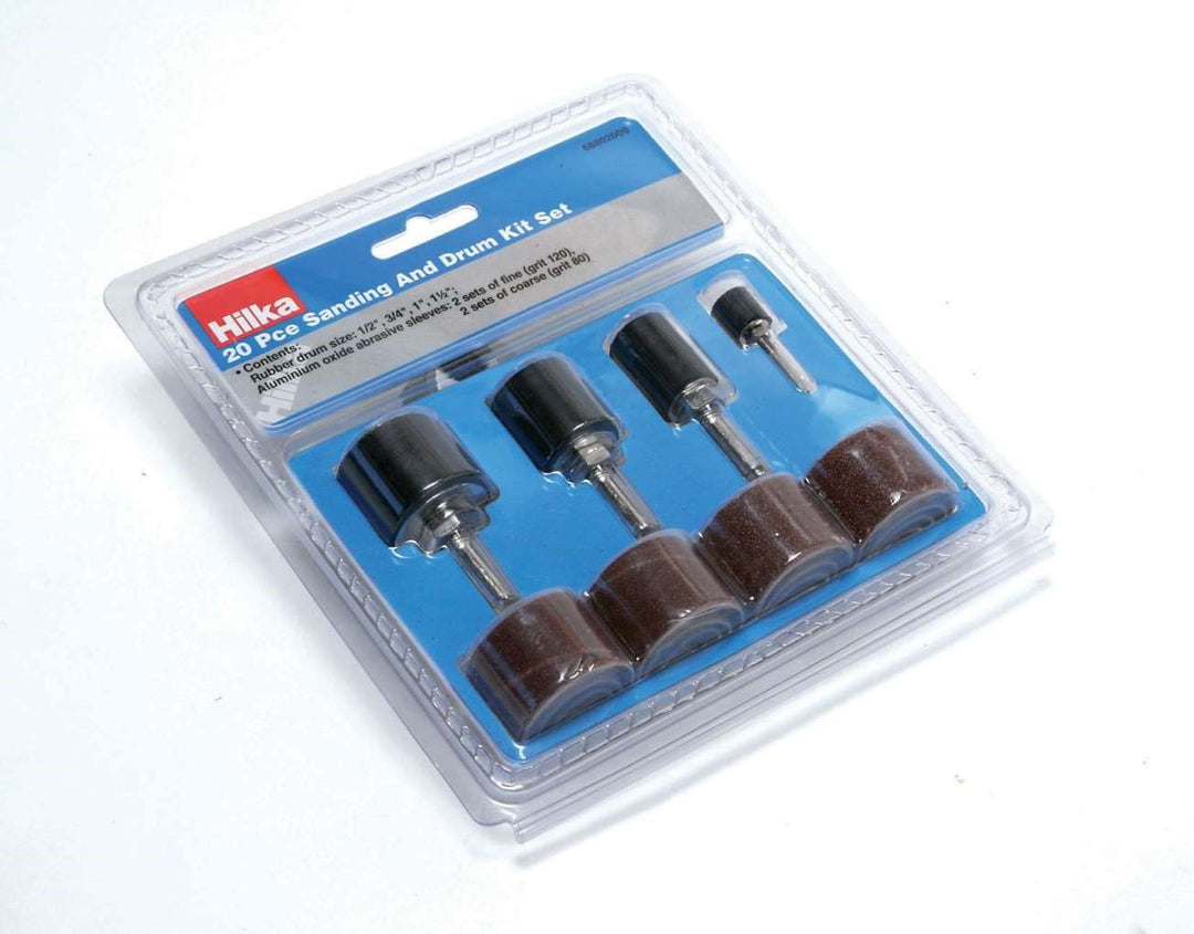 HILKA 20 pce Sanding & Drum Kit Set