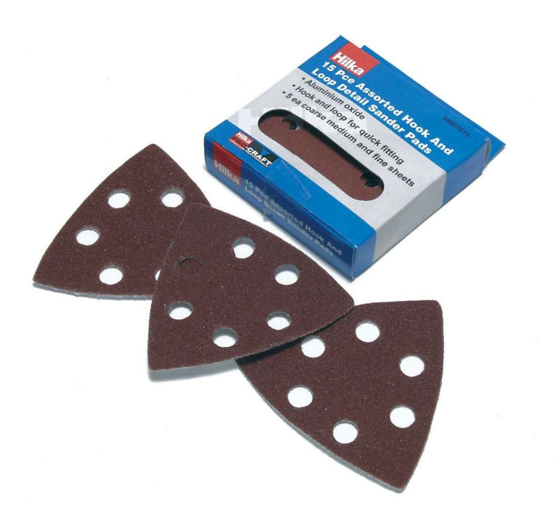 HILKA 15 pce Assorted Detail Sanding Pads