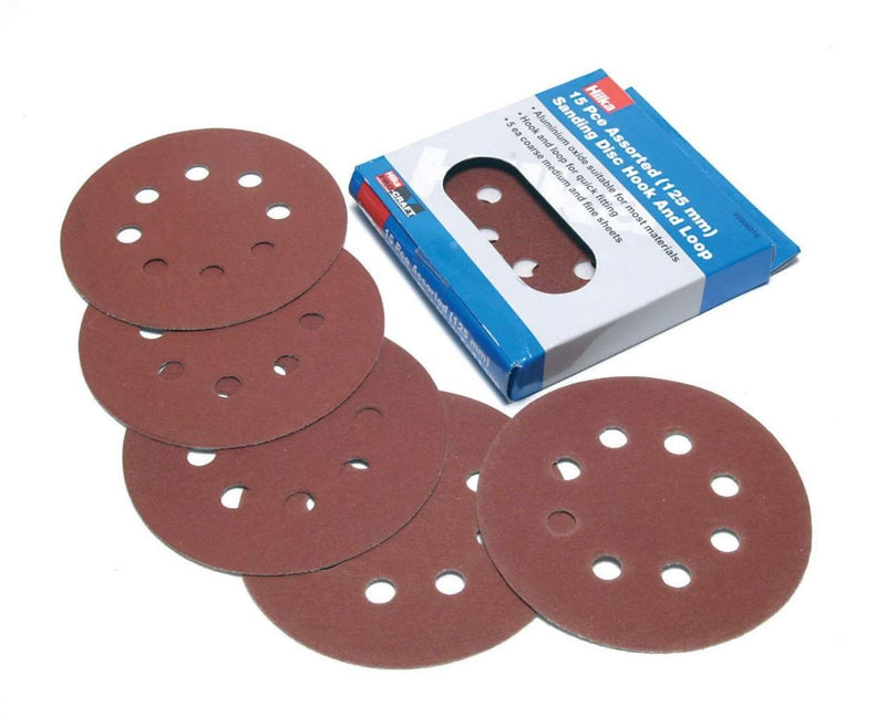 HILKA 15 pce Assorted 125mm Sanding Disc