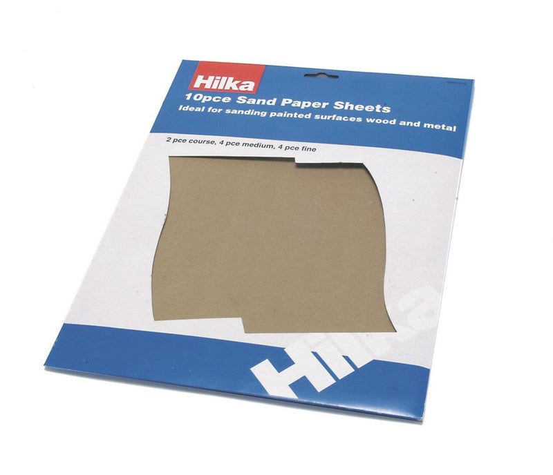 HILKA 10 pce Sandpaper Sheets