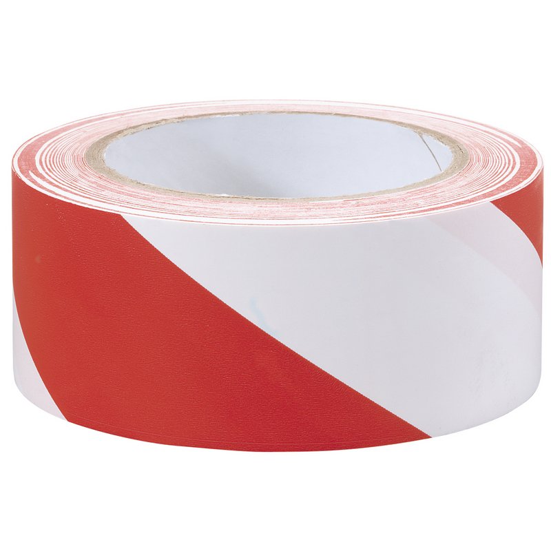 DRAPER Hazard Tape Roll, 33m x 50mm, Red and White