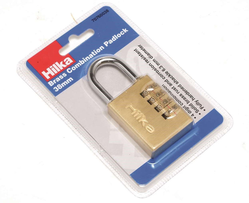 HILKA 38mm Brass Combination Padlock