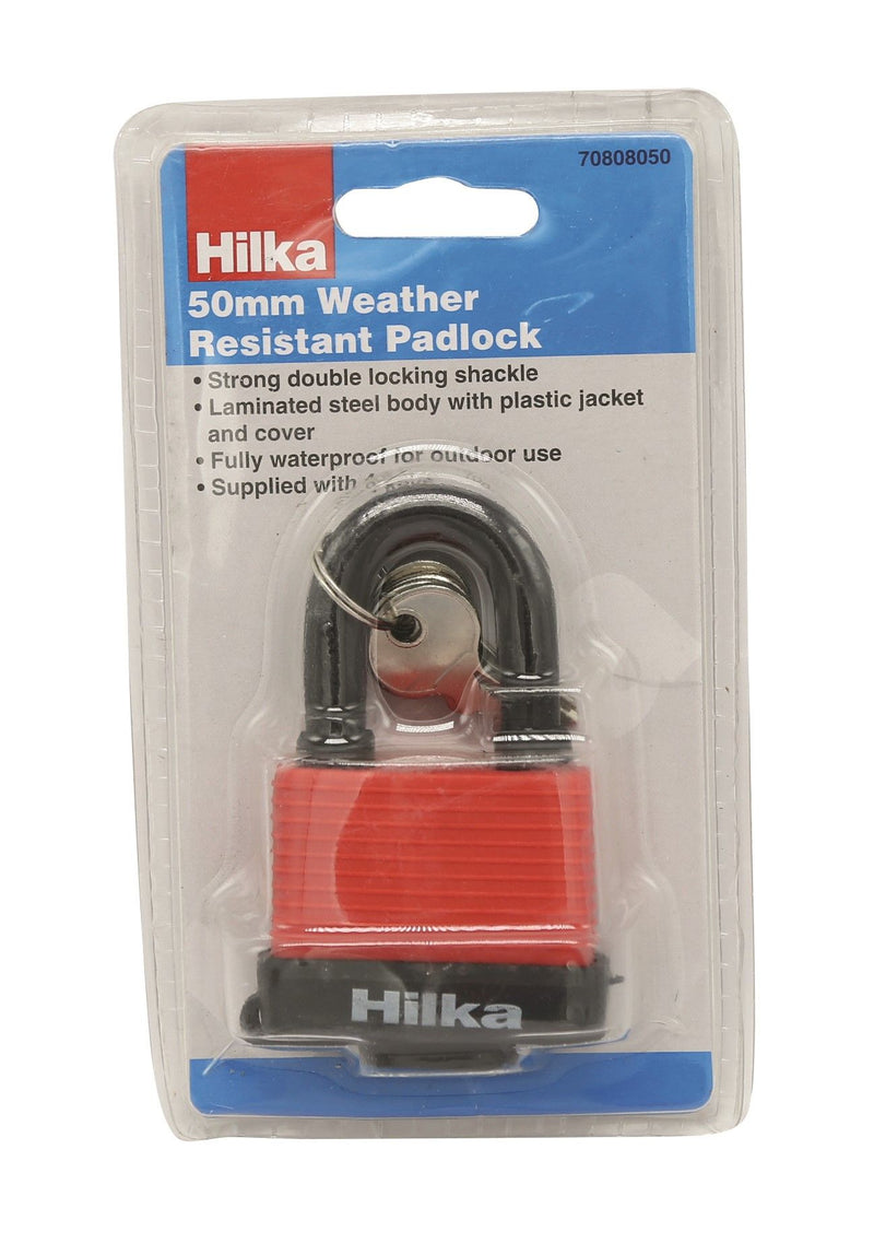 HILKA 50mm Weather Resistant Padlock