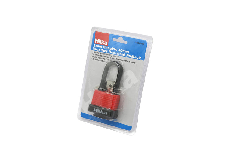 HILKA 40mm Long Shackle Weather Resist Padlock